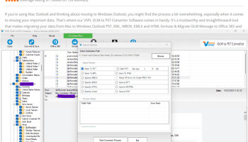 VSPL OLM to PST Converter screenshot