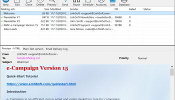 e-Campaign screenshot