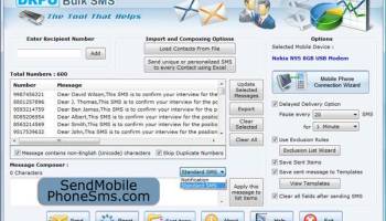 GSM SMS Software screenshot