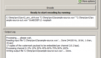 Audio Watermarking Tools (AWT) screenshot