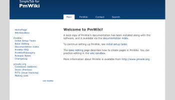 PmWiki screenshot