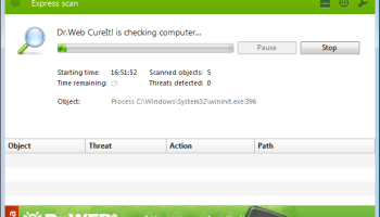 Dr.Web CureIt screenshot