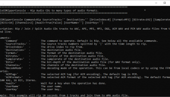 Audio CD Ripper Console screenshot