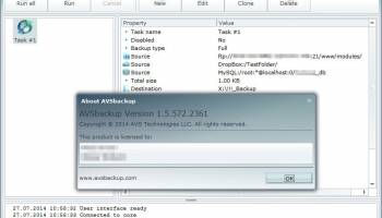 AVS backup Basic screenshot