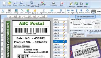Post Office Barcode Generator screenshot