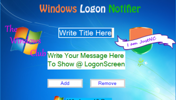 Windows Logon Notifier screenshot