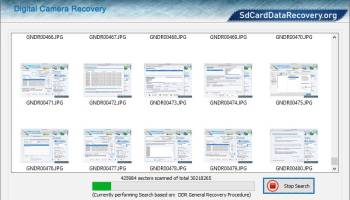 Camera Digital Data Recovery Software screenshot