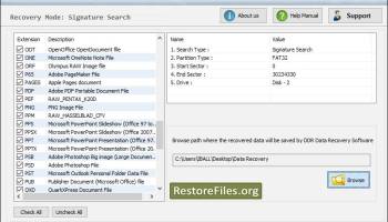 Restore Files Software screenshot