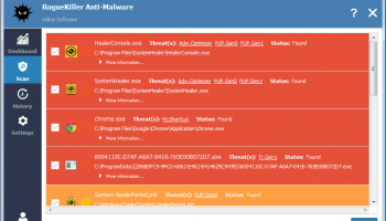 Portable RogueKiller screenshot