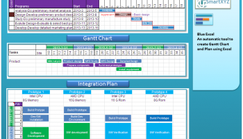 Blue Excel screenshot