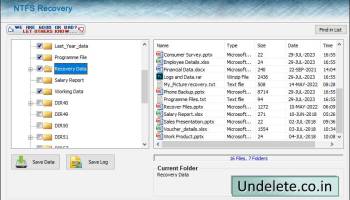 NTFS Partition Files Recovery screenshot