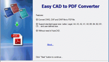 Easy CAD to PDF Converter screenshot