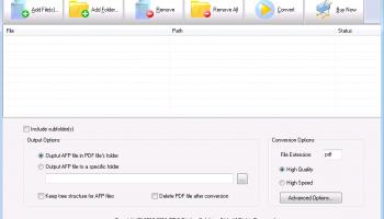 AFP to PDF Converter screenshot